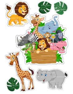 DIY Taarttopper Dierentuin 1 - 16cm 2