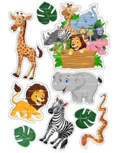 DIY Taarttopper Dierentuin 1 - 13cm 2