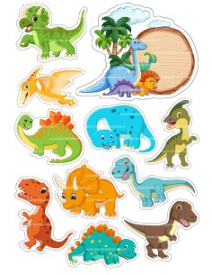 DIY Taarttopper Dino's - 13cm 2