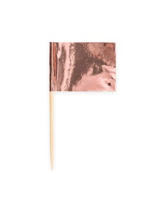 Cupcake Toppers Vlag Rosé Goud -50st-