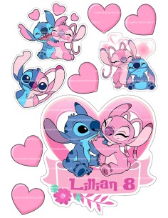 DIY Taarttopper Angel & Stitch - 16cm 2