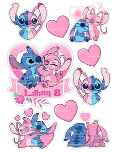 DIY Taarttopper Angel & Stitch - 13cm 2