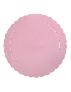 Cake Board Schulp Roze Rond 35cm -1st-