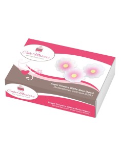 Cake Masters Suikerbloemen Wit/Roze -40mm- 6st 2