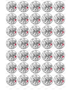 Eetbare Print Ajax Classic Mini Cupcakes - 3,5cm