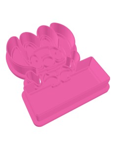 3D Uitsteker op Maat: Angel met Bord Leeg met Stempel 2