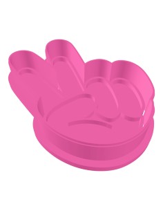 3D Uitsteker op Maat: Peace Hand met Stempel 2