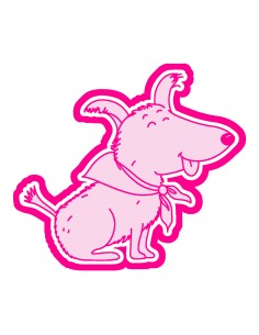 3D Uitsteker op Maat: Boerderij - Hond met Stempel