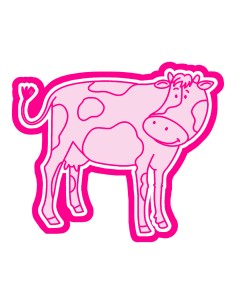 3D Uitsteker op Maat: Boerderij - Koe met Stempel