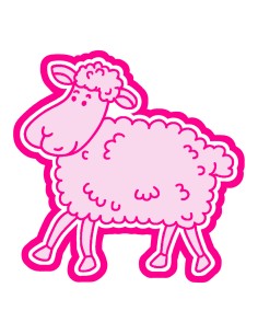 3D Uitsteker op Maat: Boerderij Schaap 1 met Stempel