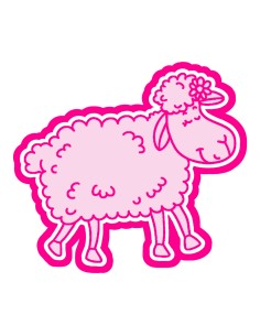 3D Uitsteker op Maat: Boerderij - Schaap 2 met Stempel