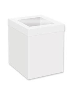 Simply Making Hoge Taartdoos Wit met Venster 25x25x25cm -1st