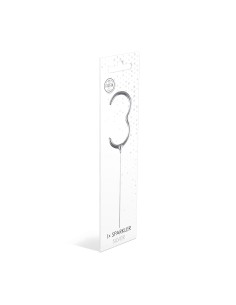 Feeststerretje Cijfer 3 - Zilver 2