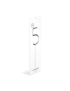 Feeststerretje Cijfer 5 - Zilver 2