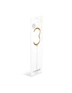 Feeststerretje Cijfer 3 - Goud 2