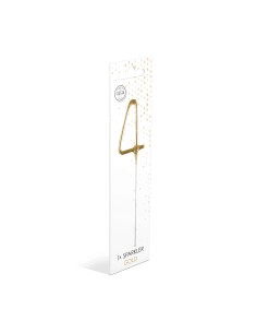 Feeststerretje Cijfer 4 - Goud 2