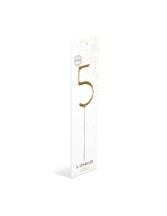 Feeststerretje Cijfer 5 - Goud 2