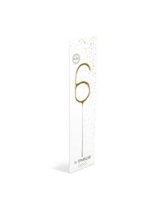 Feeststerretje Cijfer 6 - Goud 2