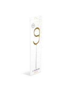 Feeststerretje Cijfer 9 - Goud 2