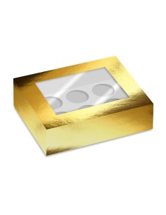 Simply Making Cupcake Doos 6 Metallic Goud -2st-
