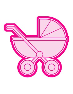3D Uitsteker op Maat: Kinderwagen met Stempel