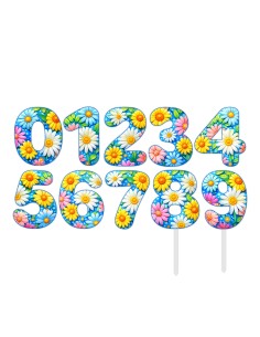 Full Colour Taarttopper op Maat: Daisy - Cijfer Dubbel 2