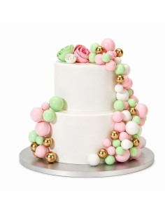 Simply Making Decoratieve Ballen Set Roze/Groen/Goud -32st- 2