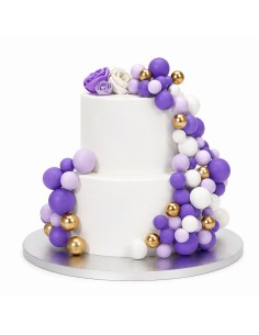 Simply Making Decoratieve Ballen Set Lila/Wit/Goud -32st- 2