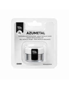 Azucren AzuMetal Eetbare Glanspoeder Helder Zilver -3gr-