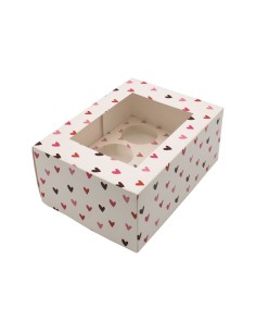 Simply Making Cupcake Doos 6 Hartjes -2st-