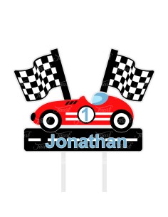 Full Colour Taarttopper op Maat: Raceauto