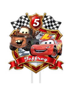 Full Colour Taarttopper op Maat: Cars 3