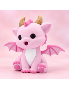 3D Taarttopper op Maat: Draakje Roze