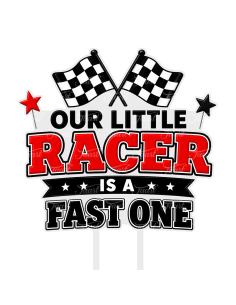 Full Colour Taarttopper op Maat: Our Little Racer
