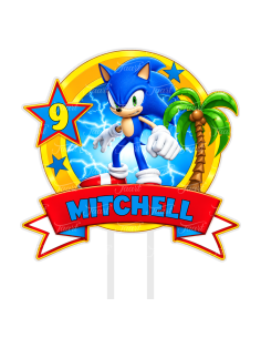 Full Colour Taarttopper op Maat: Sonic 2