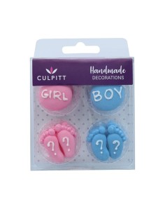 Culpitt Suikerdecoratie Baby Gender Reveal -12st- 2