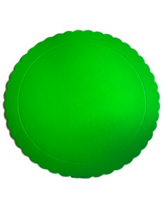 Cake Board Schulp Groen Rond 35cm -1st-