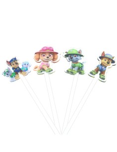 CakeDeco Sticks Paw Patrol -4st- //