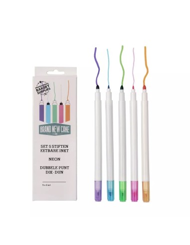 BrandNewCake Eetbare Stift Set Neon -5st-