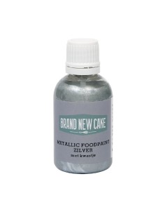 BrandNewCake Eetbare Metallic Verf Zilver -60ml-